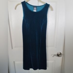 Vintage Y2K My Michelle Green Velvet Mini Dress